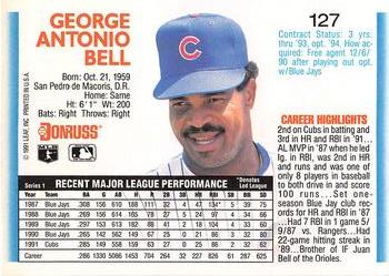 George Bell  baseball card collectible - Main Image 2