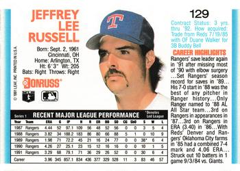 Jeff Russell  baseball card collectible - Main Image 2