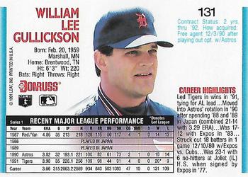 Bill Gullickson  baseball card collectible - Main Image 2