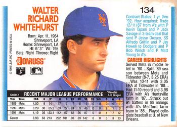 Wally Whitehurst  baseball card collectible - Main Image 2