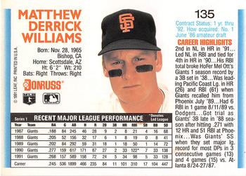 Matt Williams  baseball card collectible - Main Image 2