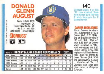 Don August  baseball card collectible - Main Image 2