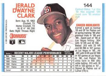 Jerald Clark  baseball card collectible - Main Image 2