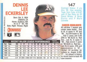 Dennis Eckersley  baseball card collectible - Main Image 2