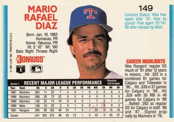 Mario Diaz  baseball card collectible - Main Image 2