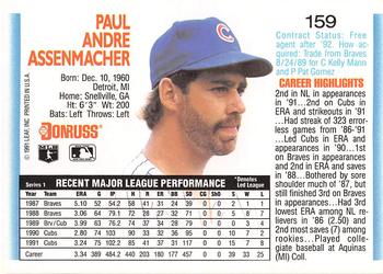 Paul Assenmacher  baseball card collectible - Main Image 2