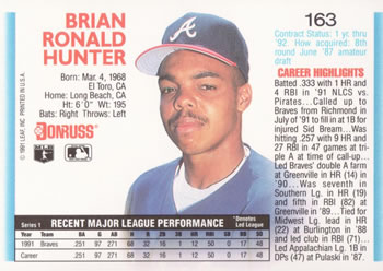 Brian Hunter  baseball card collectible - Main Image 2
