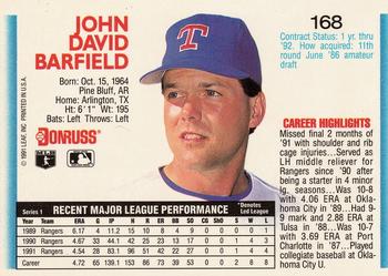 John Barfield  baseball card collectible - Main Image 2