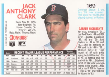 Jack Clark  baseball card collectible - Main Image 2