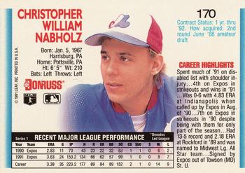Chris Nabholz  baseball card collectible - Main Image 2