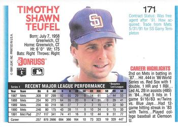 Tim Teufel  baseball card collectible - Main Image 2