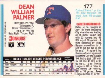 Dean Palmer  baseball card collectible - Main Image 2