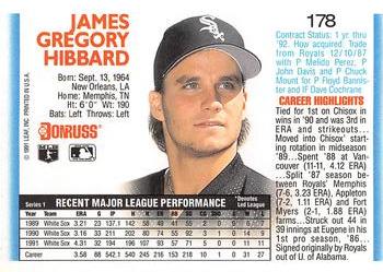 Greg Hibbard  baseball card collectible - Main Image 2