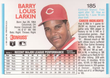 Barry Larkin  baseball card collectible - Main Image 2