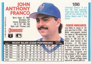 John Franco  baseball card collectible - Main Image 2