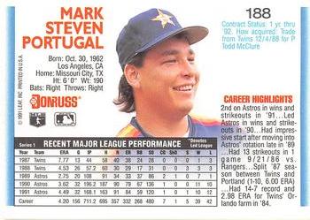 Mark Portugal  baseball card collectible - Main Image 2