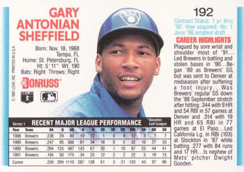 Gary Sheffield  baseball card collectible - Main Image 2