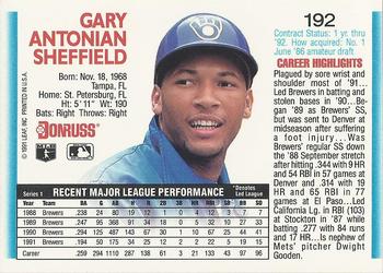 Gary Sheffield  baseball card collectible - Main Image 2