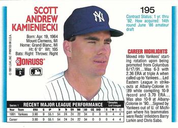 Scott Kamieniecki  baseball card collectible - Main Image 2