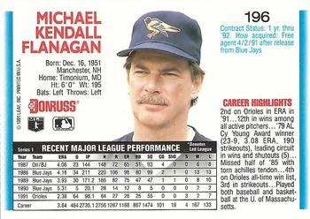 Mike Flanagan  baseball card collectible - Main Image 2