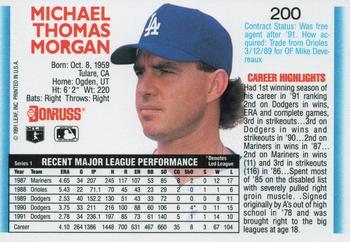 Mike Morgan  baseball card collectible - Main Image 2