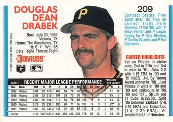 Doug Drabek  baseball card collectible - Main Image 2