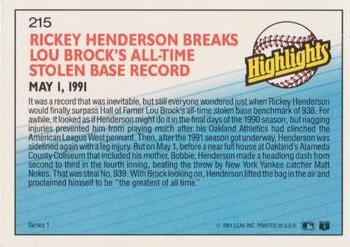 Rickey Henderson  baseball card collectible - Main Image 2
