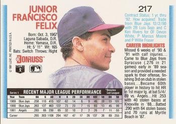 Junior Felix  baseball card collectible - Main Image 2