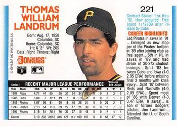 Bill Landrum  baseball card collectible - Main Image 2