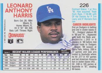 Lenny Harris  baseball card collectible - Main Image 2