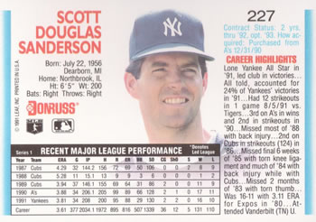 Scott Sanderson  baseball card collectible - Main Image 2