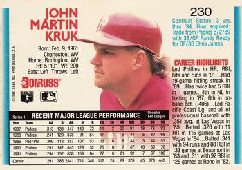 John Kruk  baseball card collectible - Main Image 2