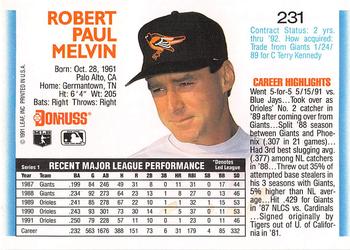 Bob Melvin  baseball card collectible - Main Image 2