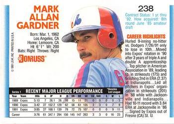 Mark Gardner  baseball card collectible - Main Image 2