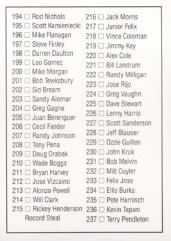 Checklist: 158-237  baseball card collectible - Main Image 2