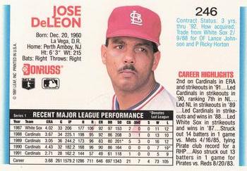 Jose DeLeon  baseball card collectible - Main Image 2