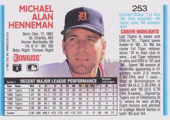 Mike Henneman  baseball card collectible - Main Image 2