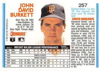 John Burkett  baseball card collectible - Main Image 2