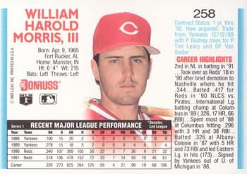 Hal Morris  baseball card collectible - Main Image 2