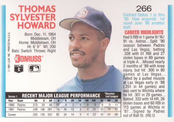 Thomas Howard  baseball card collectible - Main Image 2