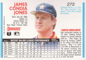 Jimmy Jones  baseball card collectible - Main Image 2