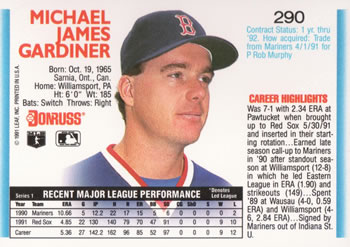 Mike Gardiner  baseball card collectible - Main Image 2