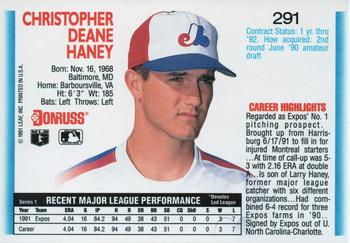 Chris Haney  baseball card collectible - Main Image 2