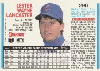 Les Lancaster  baseball card collectible - Main Image 2