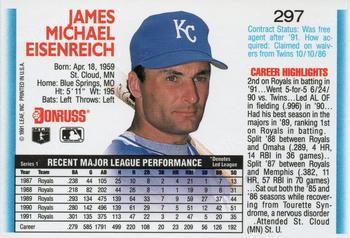 Jim Eisenreich  baseball card collectible - Main Image 2