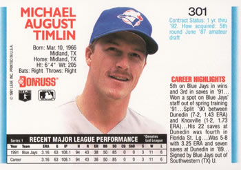 Mike Timlin  baseball card collectible - Main Image 2