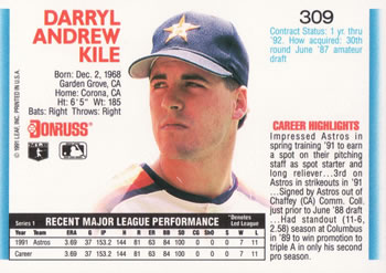 Darryl Kile  baseball card collectible - Main Image 2