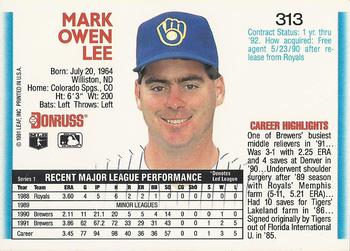 Mark Lee  baseball card collectible - Main Image 2