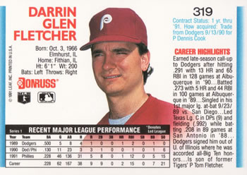 Darrin Fletcher  baseball card collectible - Main Image 2