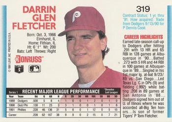 Darrin Fletcher  baseball card collectible - Main Image 2